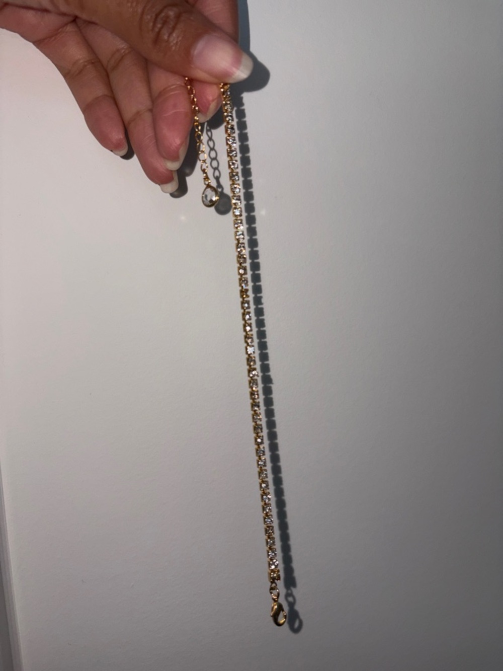 ⭐️FINAL PRICE #124 925 Sterling Silver Gold Crystal Tennis Bracelet - Picture 4 of 4
